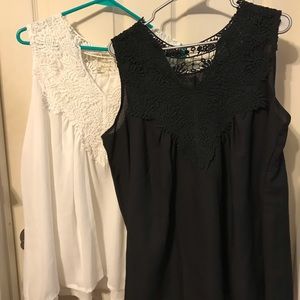 White tunic and black tunic